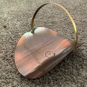 Copper and brass basket by Coppercraft Guild